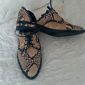 Freda Salvado Snake print loafer size 8